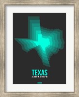 Framed Texas Radiant Map 6