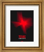 Framed Texas Radiant Map 7