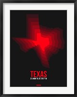 Framed Texas Radiant Map 7
