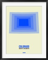 Framed Colorado Radiant Map 2