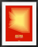 Framed Arizona Radiant Map 3B