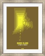 Framed Rhode Island Radiant Map 1
