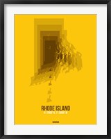 Framed Rhode Island Radiant Map 3