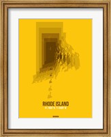 Framed Rhode Island Radiant Map 3
