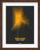 Framed Rhode Island Radiant Map 4