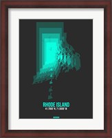 Framed Rhode Island Radiant Map 5