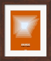 Framed Arkansas Radiant Map 3
