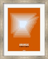 Framed Arkansas Radiant Map 3
