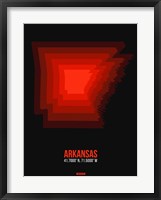 Framed Arkansas Radiant Map 6