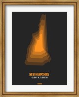 Framed New Hampshire Radiant Map 5