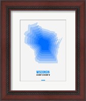 Framed Wisconsin Radiant Map 1