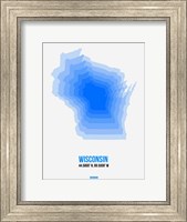 Framed Wisconsin Radiant Map 1