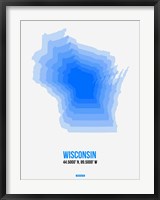 Framed Wisconsin Radiant Map 1