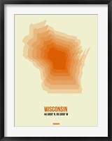 Framed Wisconsin Radiant Map 2