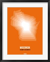 Framed Wisconsin Radiant Map 3