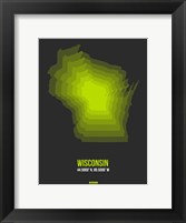 Framed Wisconsin Radiant Map 4