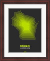 Framed Wisconsin Radiant Map 4