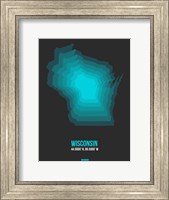 Framed Wisconsin Radiant Map 5