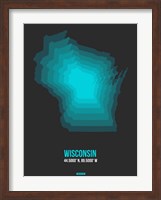 Framed Wisconsin Radiant Map 5