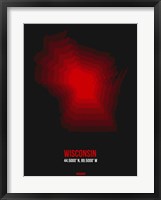 Framed Wisconsin Radiant Map 6