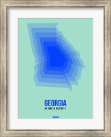 Framed Georgia Radiant Map 2