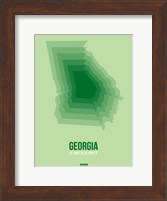 Framed Georgia Radiant Map 3