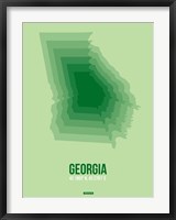 Framed Georgia Radiant Map 3