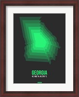 Framed Georgia Radiant Map 4