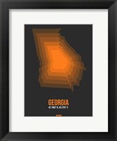 Framed Georgia Radiant Map 5