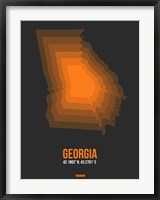 Framed Georgia Radiant Map 5