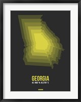 Framed Georgia Radiant Map 6