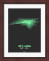 Framed North Carolina Radiant Map 4