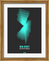 Framed New Jersey Radiant Map 4