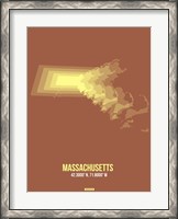 Framed Massachusetts Radiant Map 2