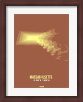 Framed Massachusetts Radiant Map 2