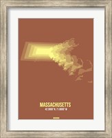 Framed Massachusetts Radiant Map 2