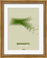 Framed Massachusetts Radiant Map 3