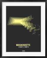 Framed Massachusetts Radiant Map 4