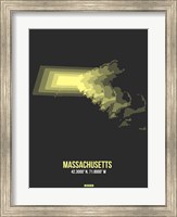 Framed Massachusetts Radiant Map 4