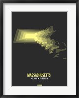 Framed Massachusetts Radiant Map 4