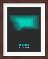 Framed Montana Radiant Map 5
