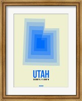 Framed Utah Radiant Map 1