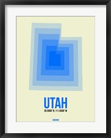 Framed Utah Radiant Map 1