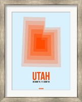 Framed Utah Radiant Map 2