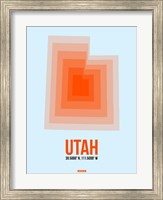 Framed Utah Radiant Map 2