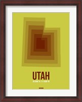Framed Utah Radiant Map 3