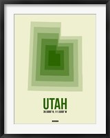 Framed Utah Radiant Map 4