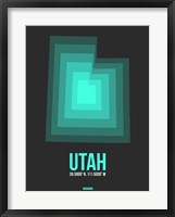 Framed Utah Radiant Map 5