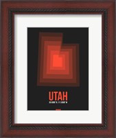 Framed Utah Radiant Map 6