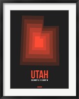 Framed Utah Radiant Map 6